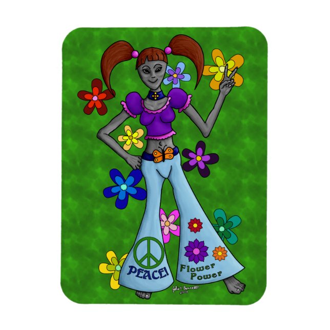 Magnet Flexible Alien Hippy (Vertical)