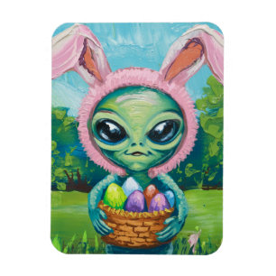 Magnet Flexible Alien Lapin de Pâques