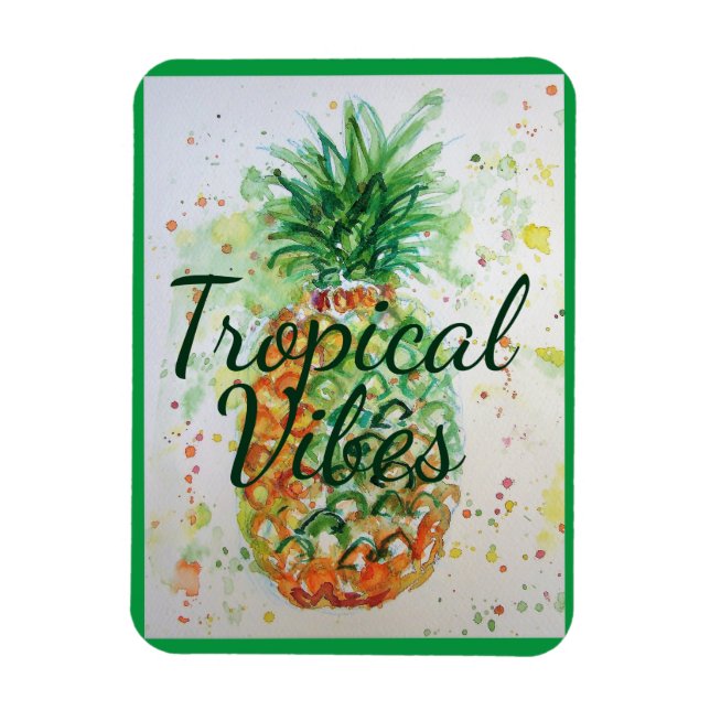 Magnet Flexible Alimentation en ananas Vibes tropicales Vibes oran (Vertical)