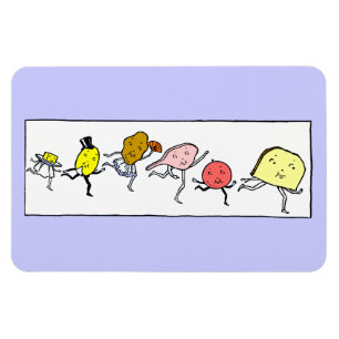 Magnet Flexible Aliments favoris Art Vintage