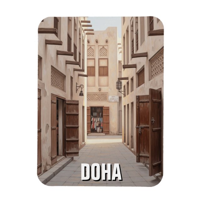 Magnet Flexible Allée à Doha Qatar Voyage (Vertical)