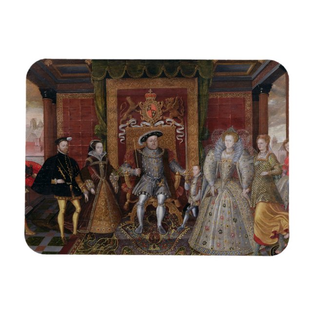 Magnet Flexible Allégorie de la succession Tudor : La famille de (Horizontal)