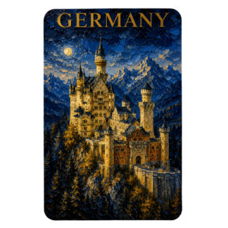Magnet Flexible Allemagne : Mystic Glow Neuschwanstein Château Art