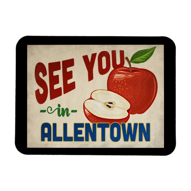 Magnet Flexible Allentown Pennsylvania Apple - Vintage voyage (Horizontal)
