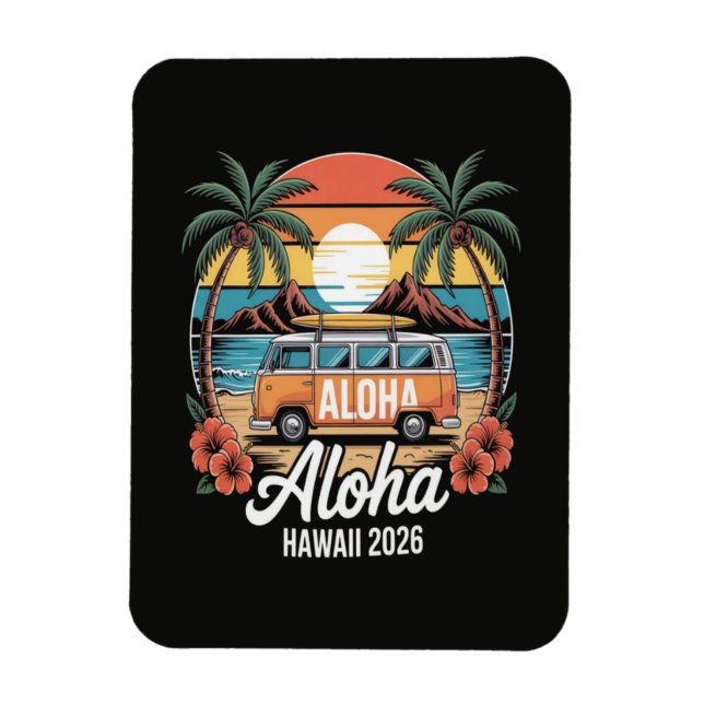Magnet Flexible Aloha Hawaï 2026 (Vertical)