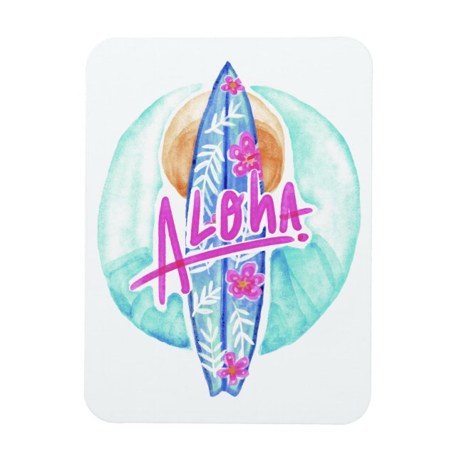 Magnet Flexible Aloha Hawaiian Surfer aimant (Vertical)