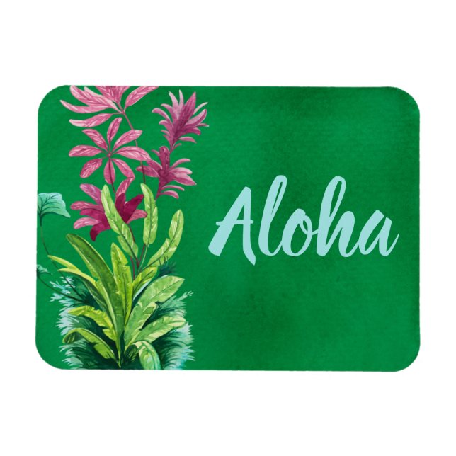 Magnet Flexible Aloha Hawaiian Tropical Flower Cruise Cabine (Horizontal)