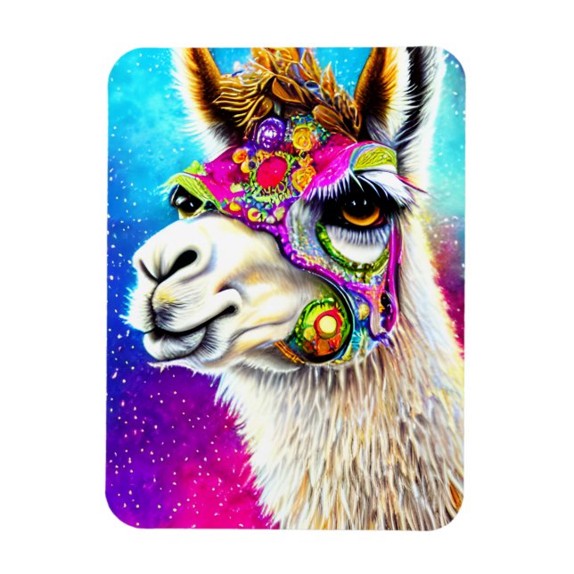 Magnet Flexible Alpaca cosmique (Vertical)