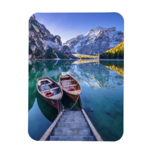 Magnet Flexible Alpes de dolomite du lac Braies, Italie