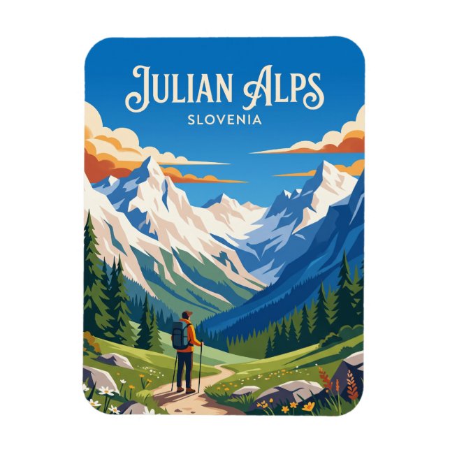Magnet Flexible Alpes juliennes Slovénie (Vertical)