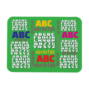 Magnet Flexible Alphabet Arc-en-ciel Réfrigérateur Vert   