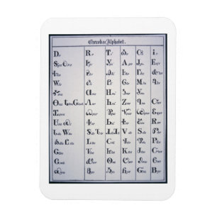 Magnet Flexible Alphabet cherokee, développé en 1821 (copie)