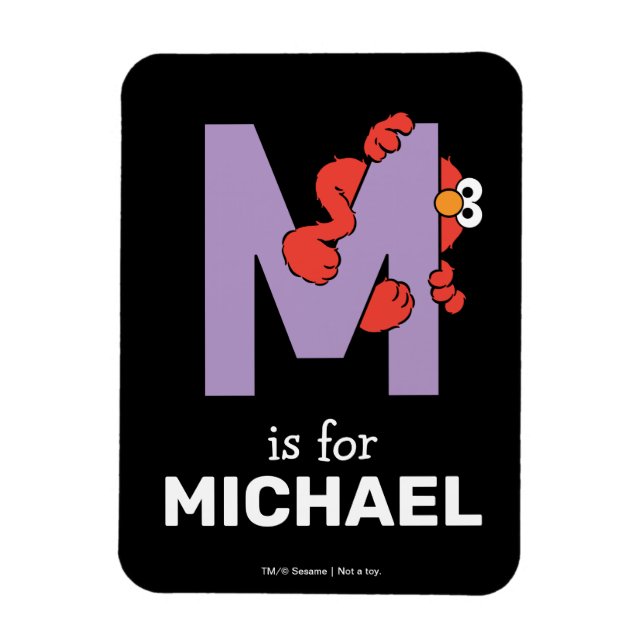 Magnet Flexible Alphabet d'Elmo | M Violet (Vertical)