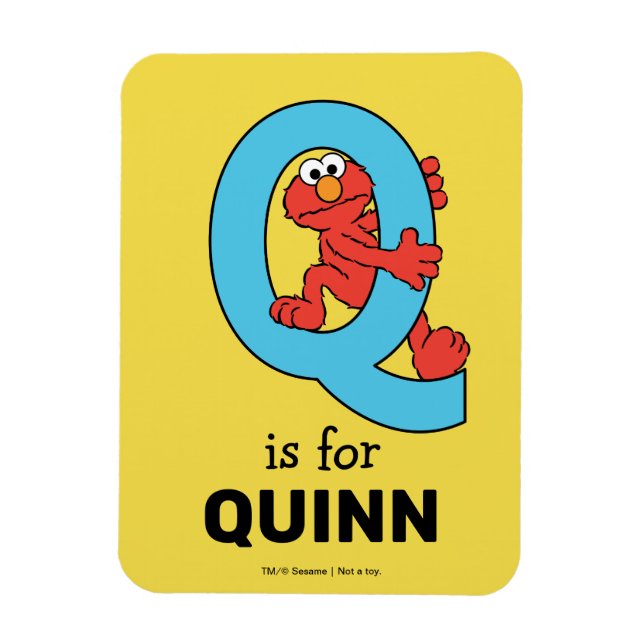 Magnet Flexible Alphabet d'Elmo | Q Bleu (Vertical)