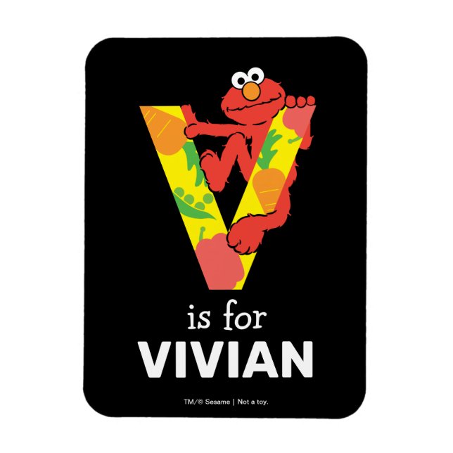 Magnet Flexible Alphabet d'Elmo | T Rose (Vertical)