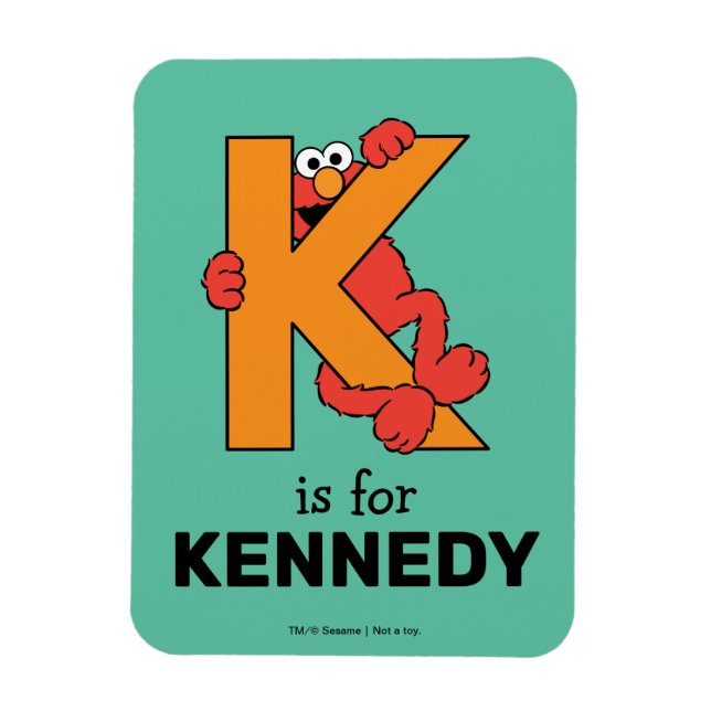 Magnet Flexible Alphabet Elmo | K Orange (Vertical)