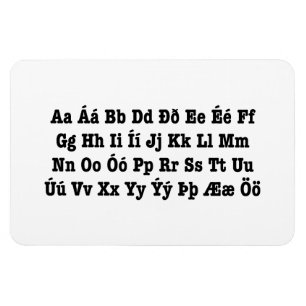 Magnet Flexible Alphabet islandais [Íslenska Stafrófið]