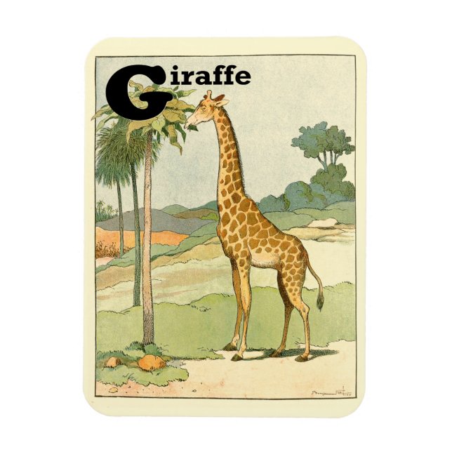 Magnet Flexible Alphabet Letter G for Giraffe (Vertical)