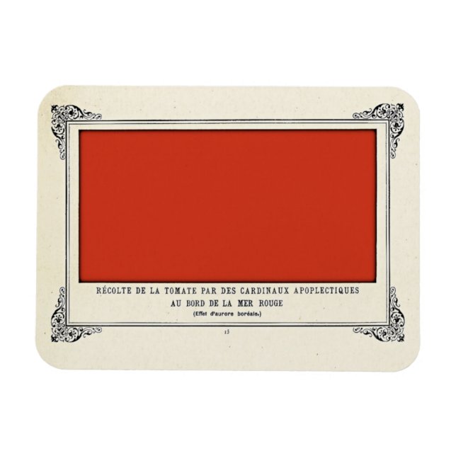 Magnet Flexible Alphonse Allais, April Fools, Rouge, Art Abstrait (Horizontal)