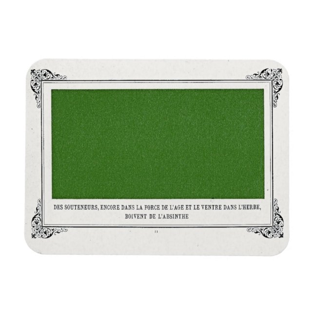 Magnet Flexible Alphonse Allais, Avril Fools, Vert, Art Abstrait (Horizontal)