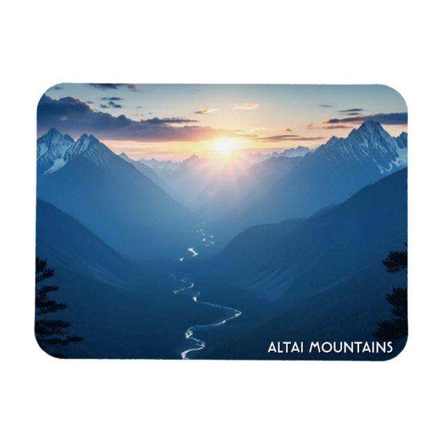 Magnet Flexible Altai Mountains Mongolia travel (Horizontal)