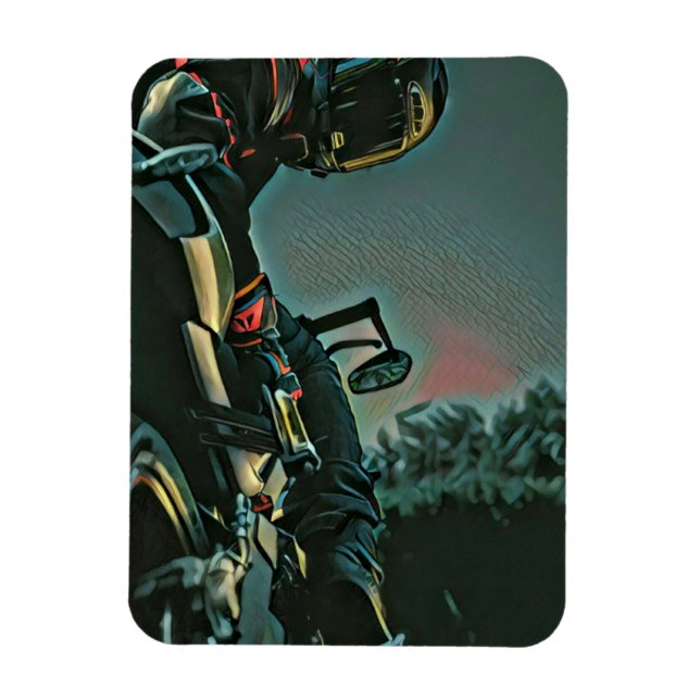 Magnet Flexible amant de course de moto cadeau (Vertical)