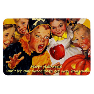 Magnet Flexible Amant Drôle Mi-Siècle Halloween doux dentition