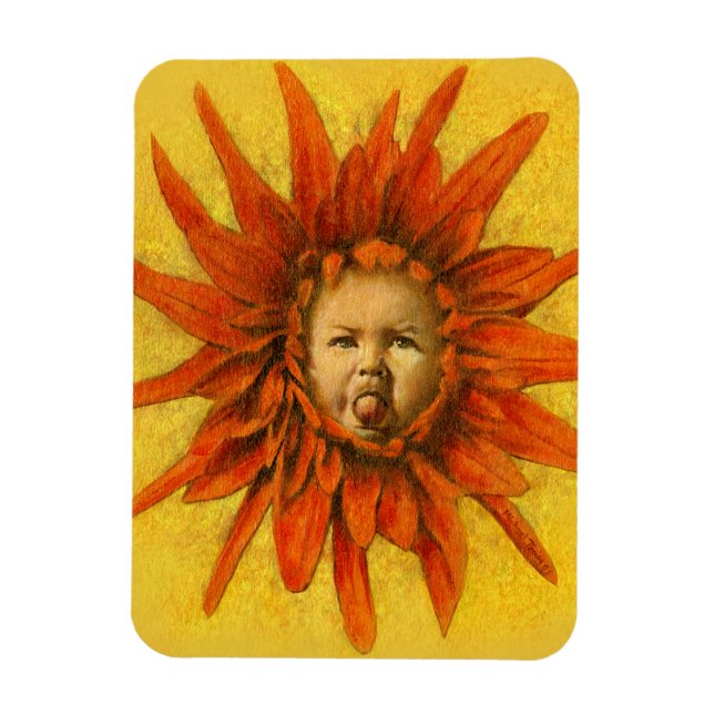 Magnet Flexible Amant flexible bébé fleur amusant (Vertical)