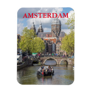 Magnet Flexible Amant frigo canal et pont Amsterdam