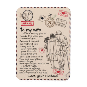 Magnet Flexible Amants de femmes À ma femme je t'aime Amour mari