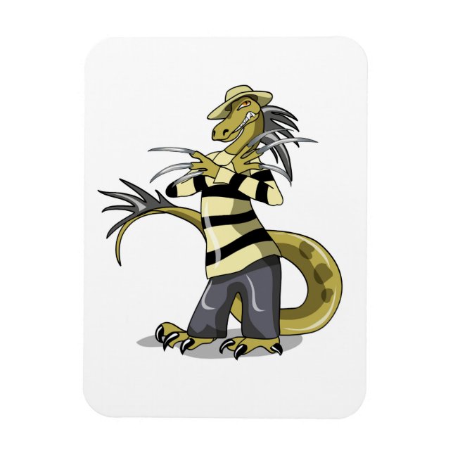 Magnet Flexible Amargasaurus Pose Comme Freddy Krueger. (Vertical)