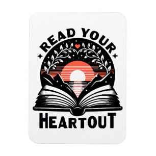 Magnet Flexible Amateur de lecture, lis ton cœur jusqu'au bout, ne