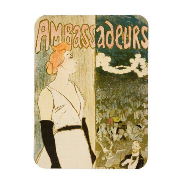 Magnet Flexible Ambassadeurs Yvette Guilbert par Theophile Steinle (Vertical)