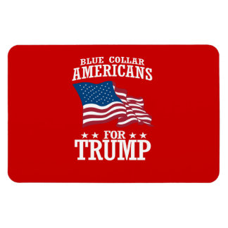 MAGNET FLEXIBLE AMÉRICAINS EN COLLAR BLEU POUR TRUMP