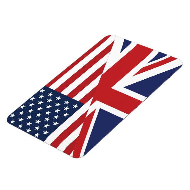 Magnet Flexible American - British Combined Flag (Côté Gauche)