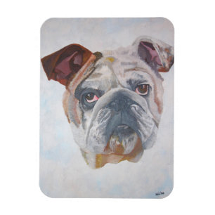 Magnet Flexible American Bulldog Artistic Pet Portrait