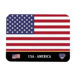 Magnet Flexible American Flag & Voyage de pays aux États-Unis /Éta