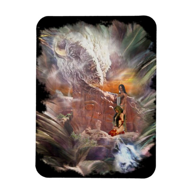 Magnet Flexible American Indian Wedding Night Vignette (Vertical)