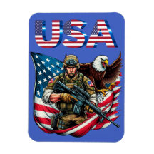 American Soldier Eagle USA Drapeau Patriotique Art