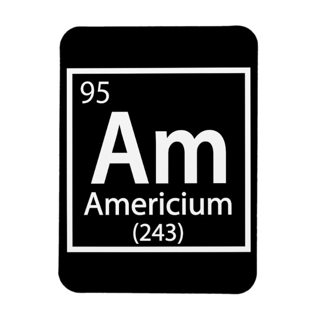 Magnet Flexible Americium - Tableau périodique de la science améri (Vertical)