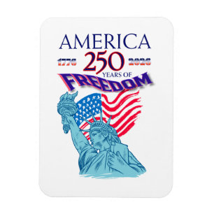 MAGNET FLEXIBLE AMÉRIQUE 250 ANS DE LIBERTÉ STATUE DE LA LIBERTÉ