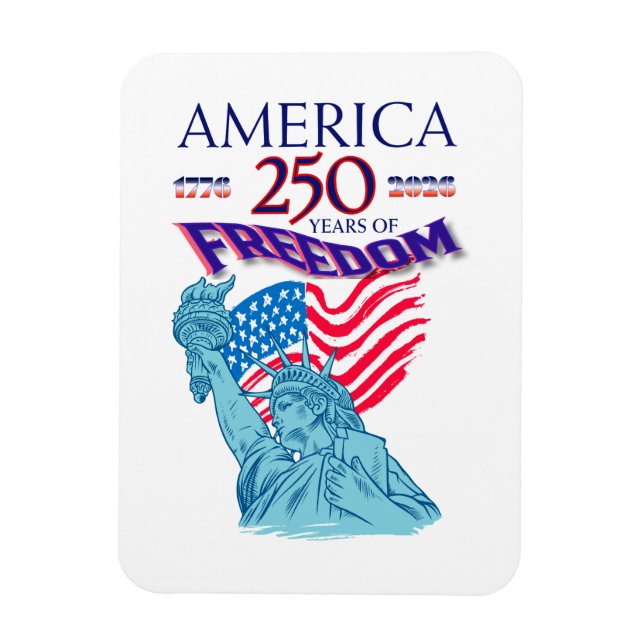 MAGNET FLEXIBLE AMÉRIQUE 250 ANS DE LIBERTÉ STATUE DE LA LIBERTÉ (Vertical)