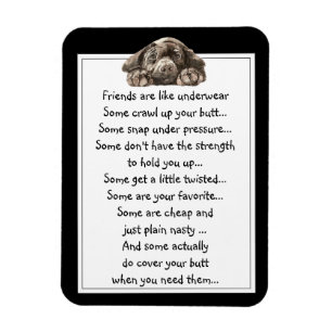 Magnet Flexible Ami amusant sont comme Citation de sous-vêtements