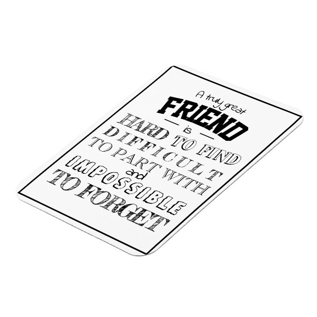 Magnet Flexible Ami Appréciation Merci Cadeau blanc (Côté Gauche)