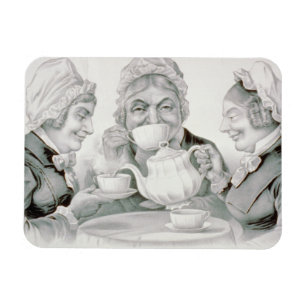 Magnet Flexible Amies de la fête du thé vintage, une tasse qui réc