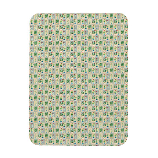 Magnet Flexible amour cactus - aquarelle (Vertical)