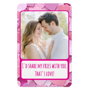 Magnet Flexible Amour Coeur Confetti Partager Mes Fries Flexible