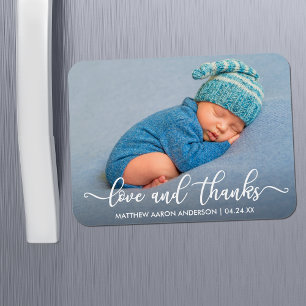 Magnet Flexible Amour de calligraphie moderne et remerciements béb