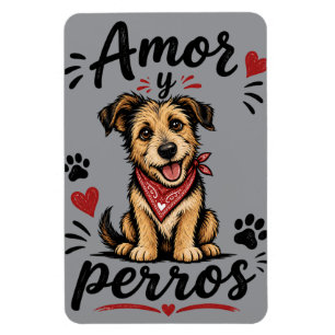 Magnet Flexible Amour et Chiens Design Amusant pour Amateur de Chi