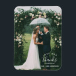 Magnet Flexible Amour et Merci Mariage Merci Photo<br><div class="desc">magnets mariages Mercis avec votre photo préférée de jour de mariage. Customisez ces magnets avec vos noms et photo verticale. Contactez-moi par l'intermédiaire de mon magasin si vous avez besoin d'aide.</div>